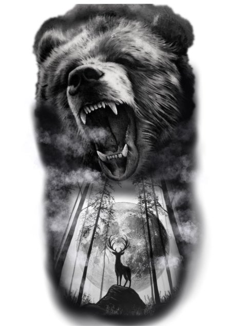 Татуировка белый медведь