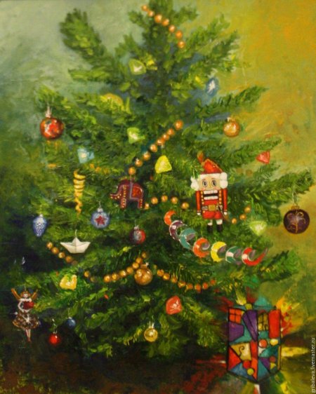 Живопись елочка
