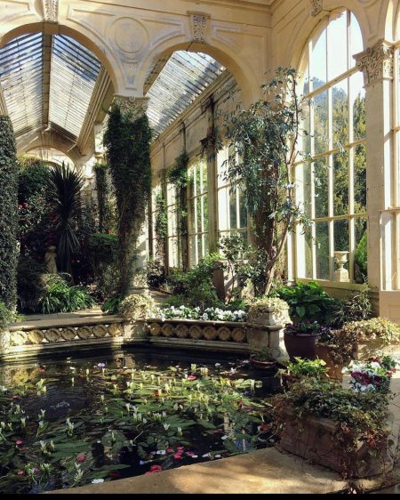 Оранжерея XIX века в замке Эшби-Хаус