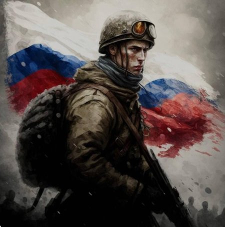 Российский солдат арт