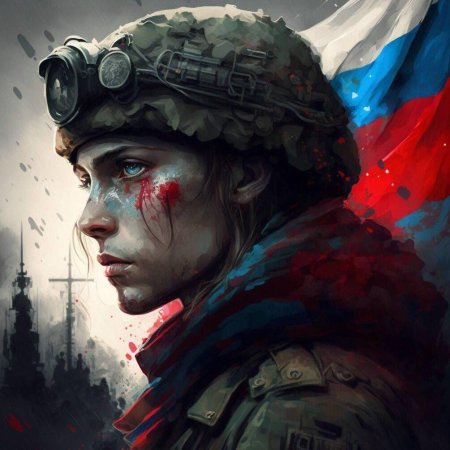 Российский солдат арт