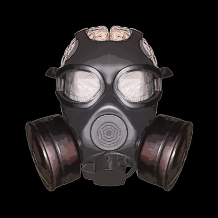 Сталкер в противогазе ГП 5