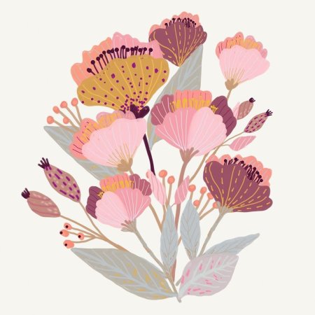 Цветы в стиле флэт