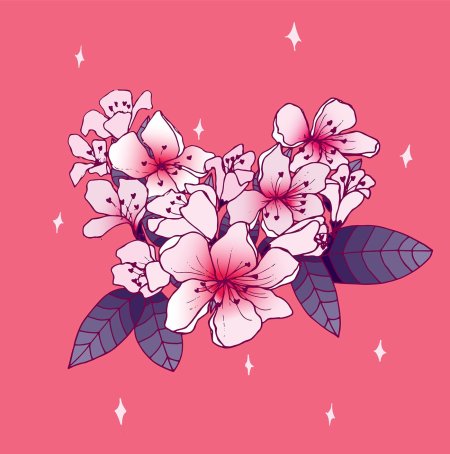 Цветы в иллюстраторе