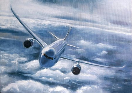 Самолет живопись