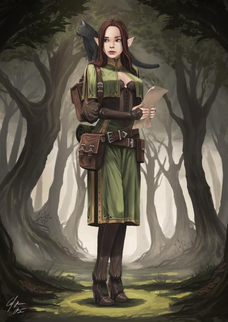 Лесная эльфийка ДНД