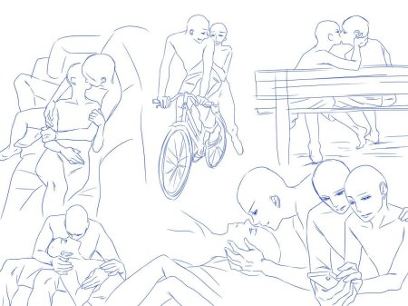 Позы для рисования пар