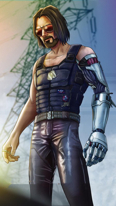 Джонни Сильверхенд Киану Ривз Cyberpunk 2077