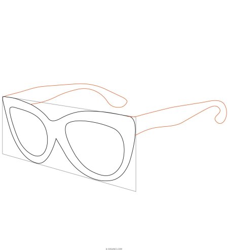 Рисунок очков карандашом