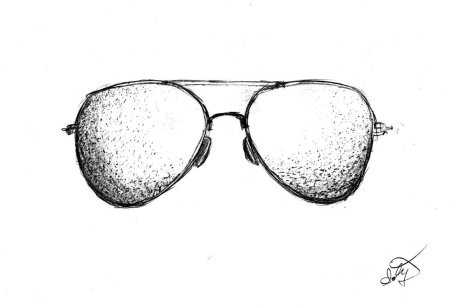 Очки карандашом