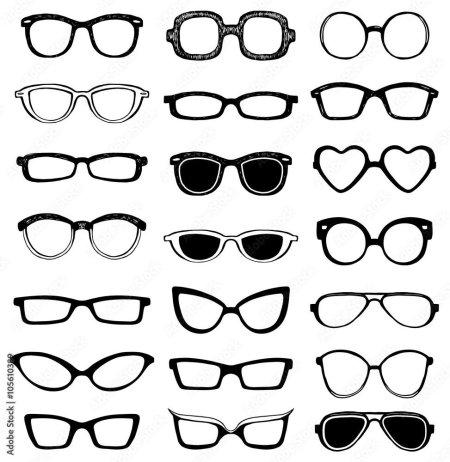 Очки карандашом