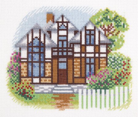 Вышивка домик
