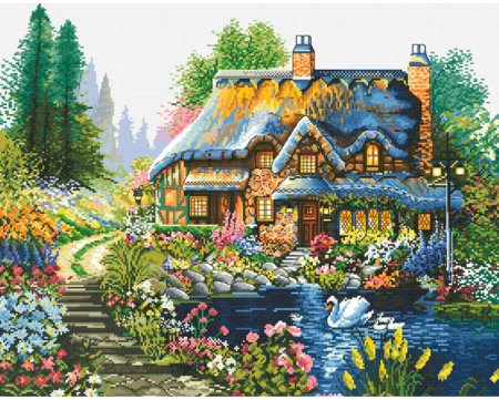 Вышивка крестом домики