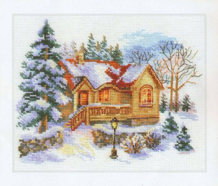 Февральский домик Алиса вышивка