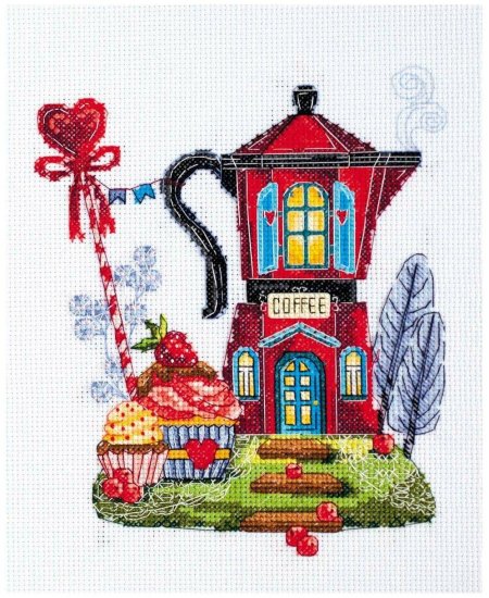 Кофейный домик вышивка