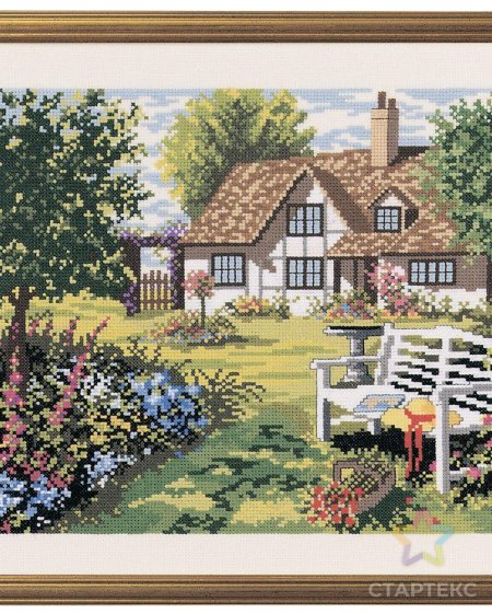Вышивка крестом домики