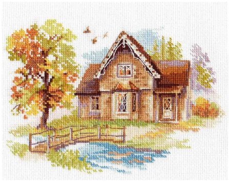 Вышивка Алиса сентябрьский домик