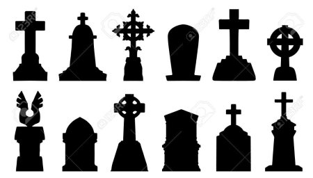 Могила силуэт