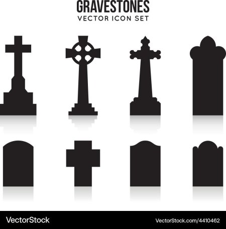 Могильный крест силуэт