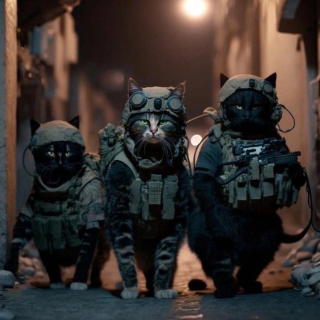 Котоспецназ midjourney