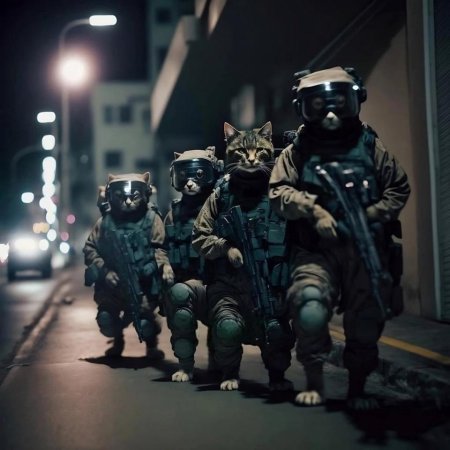 Котоспецназ midjourney