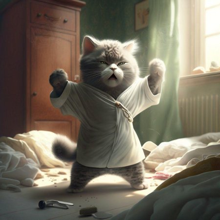 Доброе утро котята нейросеть