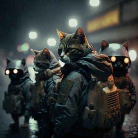 Котоспецназ midjourney