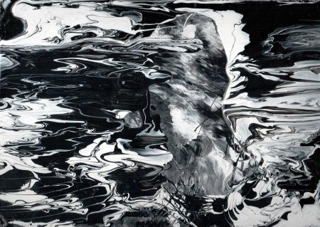 Абстрактная живопись черно белая