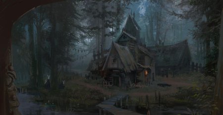 Средневековый дом в лесу