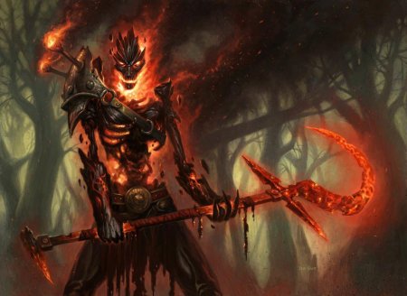 Огненный скелет ДНД