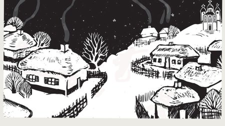 Ночь перед Рождеством Гоголь рисунок