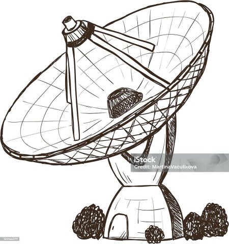 Спутниковая тарелка рисунок