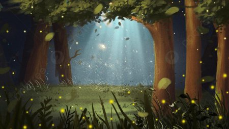 Лес мультяшный