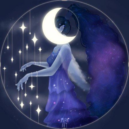 Девушка Луна арт