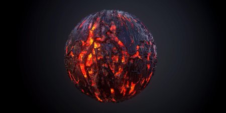 Лава PBR материал