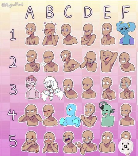 Таблица эмоций для рисования