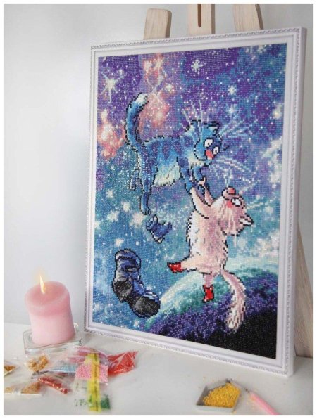 Мозаика "коты и птицы"