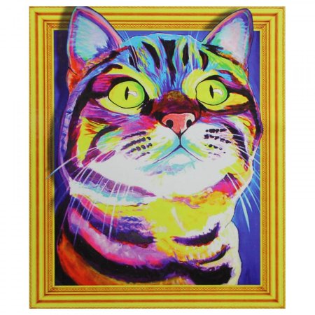 Цветной набор алмазной вышивки котята (lg032) 40х50 см