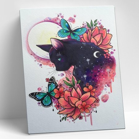 Рисунки на холсте 15х15 котик