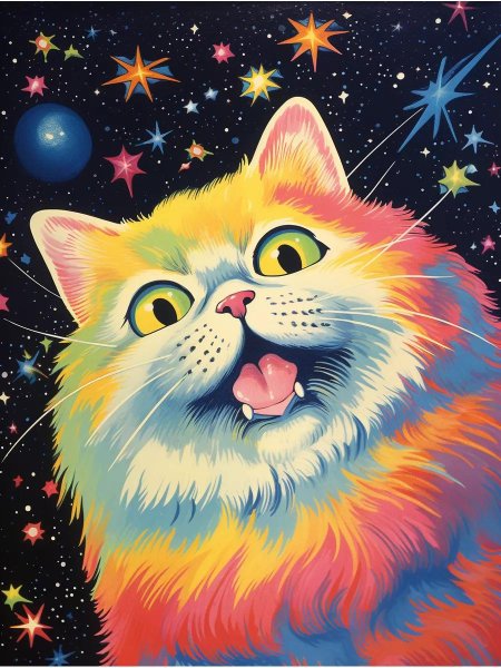 Кот абстракция