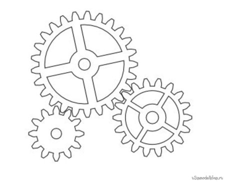 Трафарет шестерни
