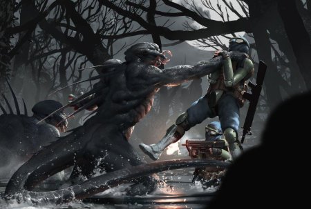 Военные сражаются с монстрами