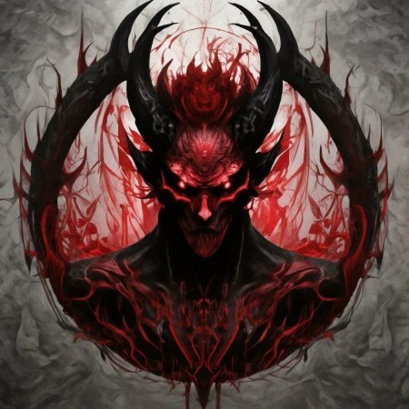 Демон с рогами