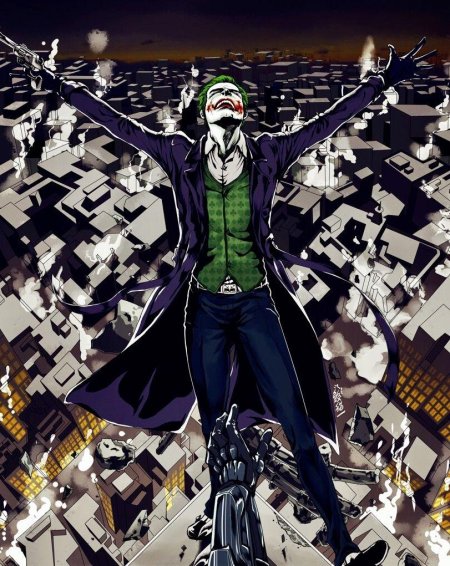 Джокер над городом арт