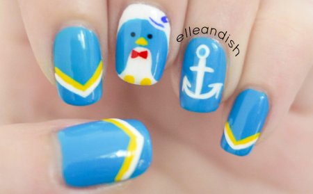 Ногти в морском стиле