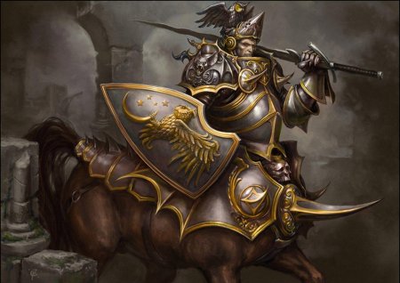 Кентавр воин арт в доспехах