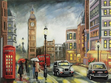 Алмазная мозаика дождливый Лондон