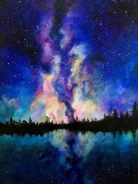 Космос акварелью