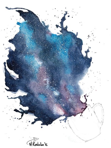 Космос акварелью