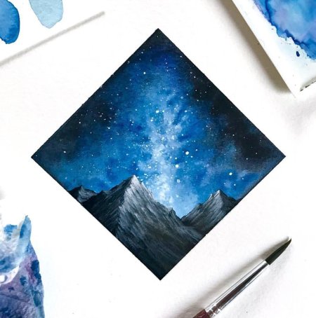 Космос акварелью